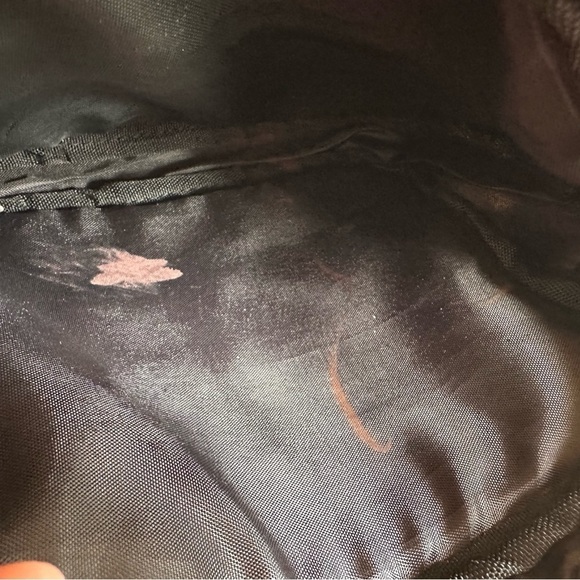 PINK Fleece Sherpa Black Small Bag With Adjustable Straps​​​​​​​ - Picture 2 of 5